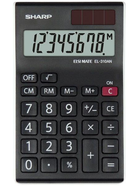 Image of Sharp EL-310AN calculator Desktop Display Black, White