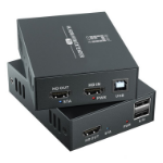 LevelOne HVE-8111 AV extender AV transmitter & receiver Black