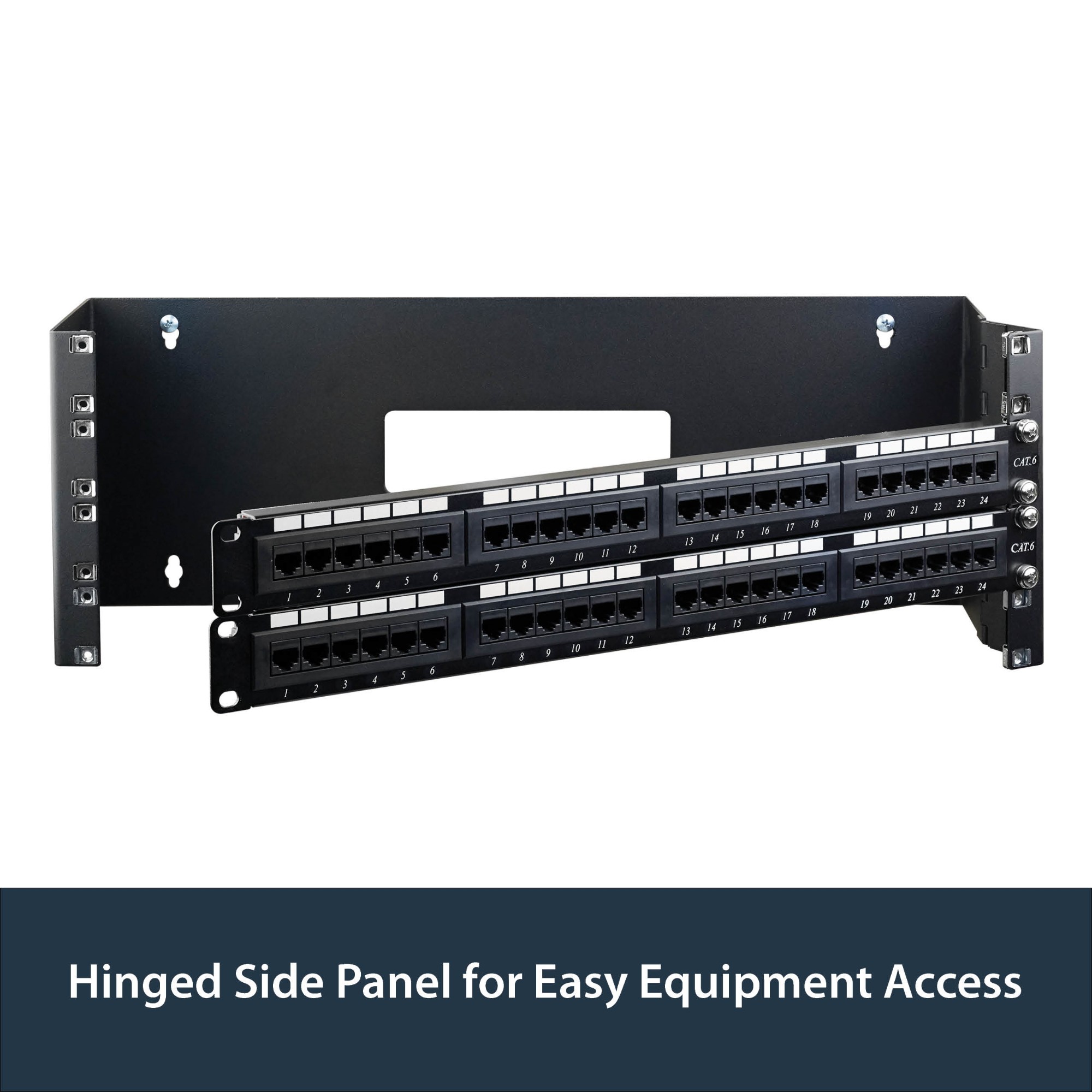 StarTech.com 4U 19in Hinged Wall Mounting Bracket for Patch Panels