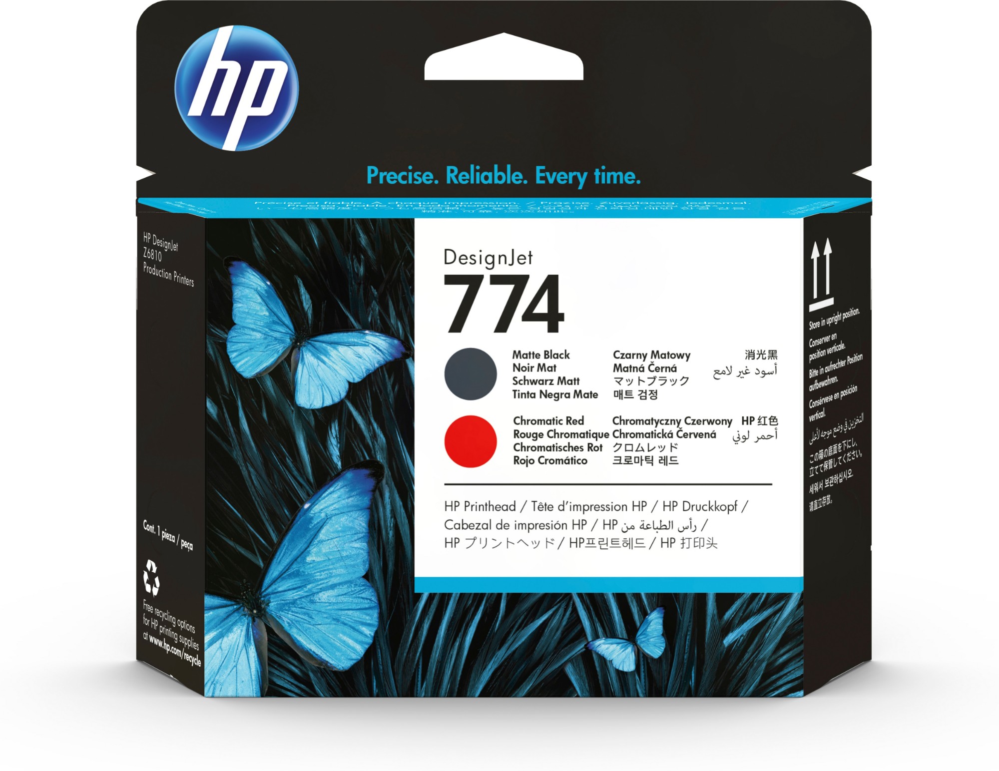 Photos - Ink & Toner Cartridge HP P2V97A/774 Printhead black matt /chromatic red for DesignJet Z 6