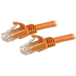 StarTech.com 5m CAT6 Ethernet Cable - Orange CAT 6 Gigabit Ethernet Wire -650MHz 100W PoE RJ45 UTP Network/Patch Cord Snagless w/Strain Relief Fluke Tested/Wiring is UL Certified/TIA