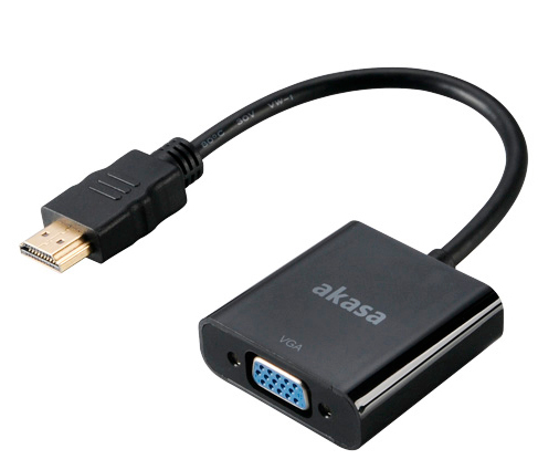 Image of Akasa AK-CBHD15-20BK video cable adapter 0.2 m VGA (D-Sub) HDMI...