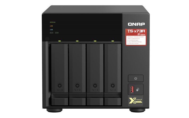 QNAP TS-473A NAS Tower Ethernet LAN Black V1500B