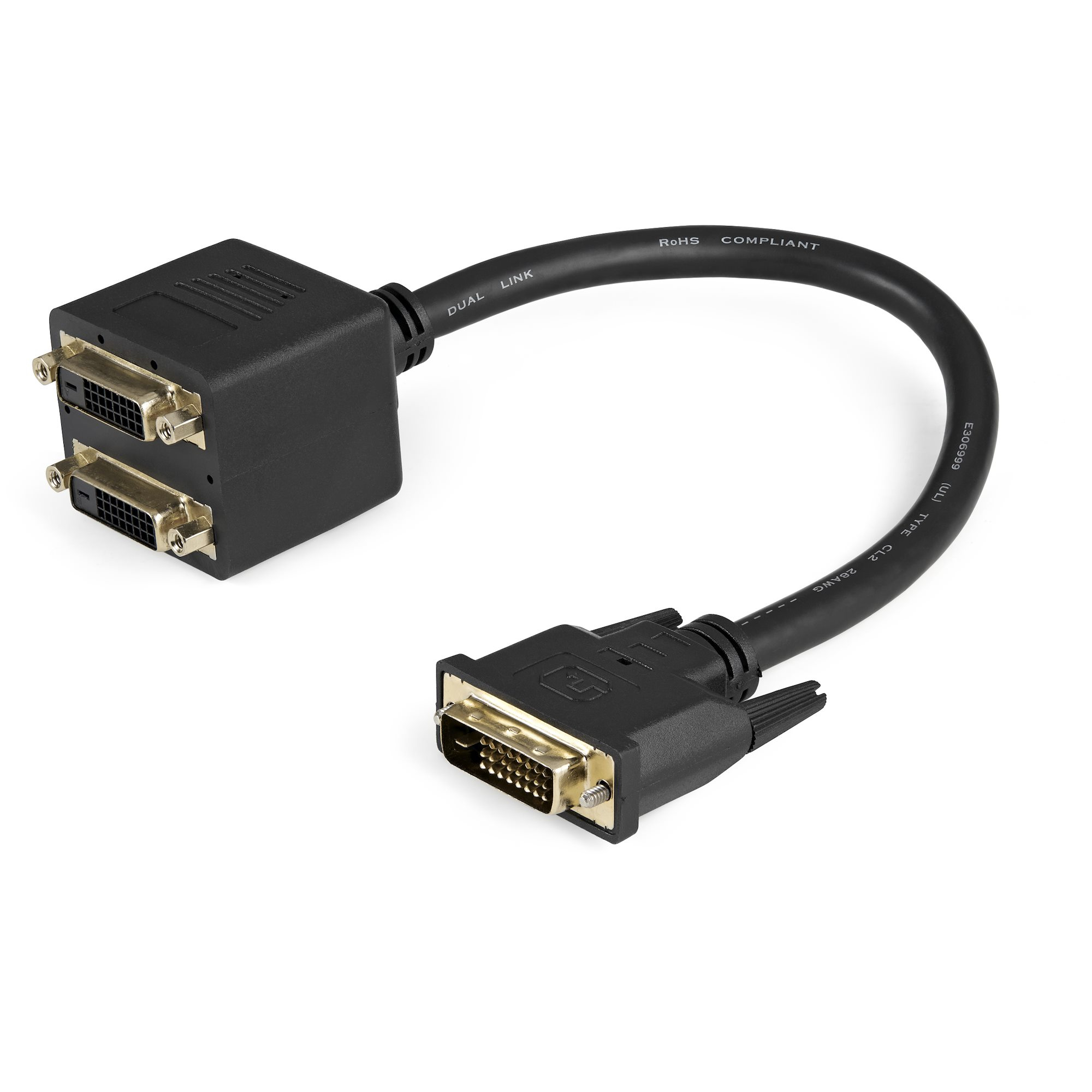 Image of StarTech.com 30cm (1 ft) DVI-D to 2x DVI-D Digital Video Splitter...