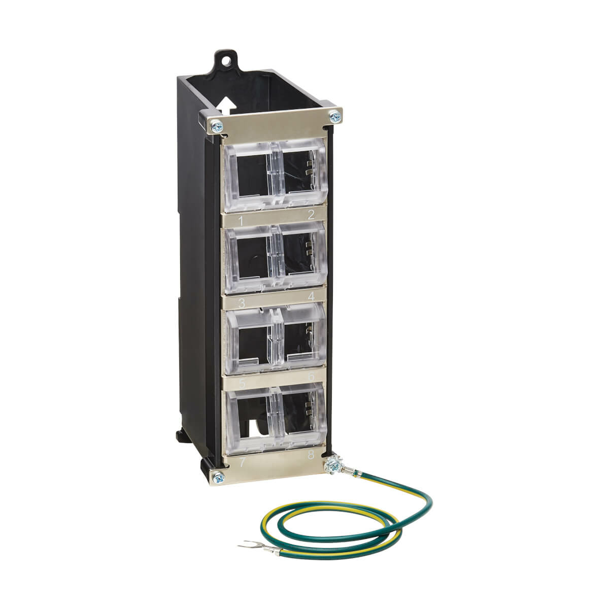 Tripp Lite N063-008-ENC 8-Port Metal DIN-Rail Mounting Keystone Patch