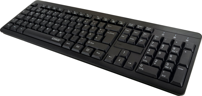 Schwaiger WKB1000 013 keyboard Universal RF Wireless QWERTZ German Black
