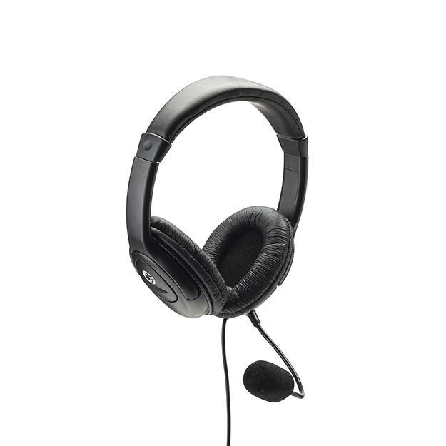 Connektgear Black Hp512 Stereo Pc Headset With Boom Mic And Volume Control