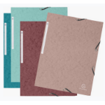 Exacompta Elastic folder with 3 flaps, glossy card 400g/m2 skandi - assorted colours - new