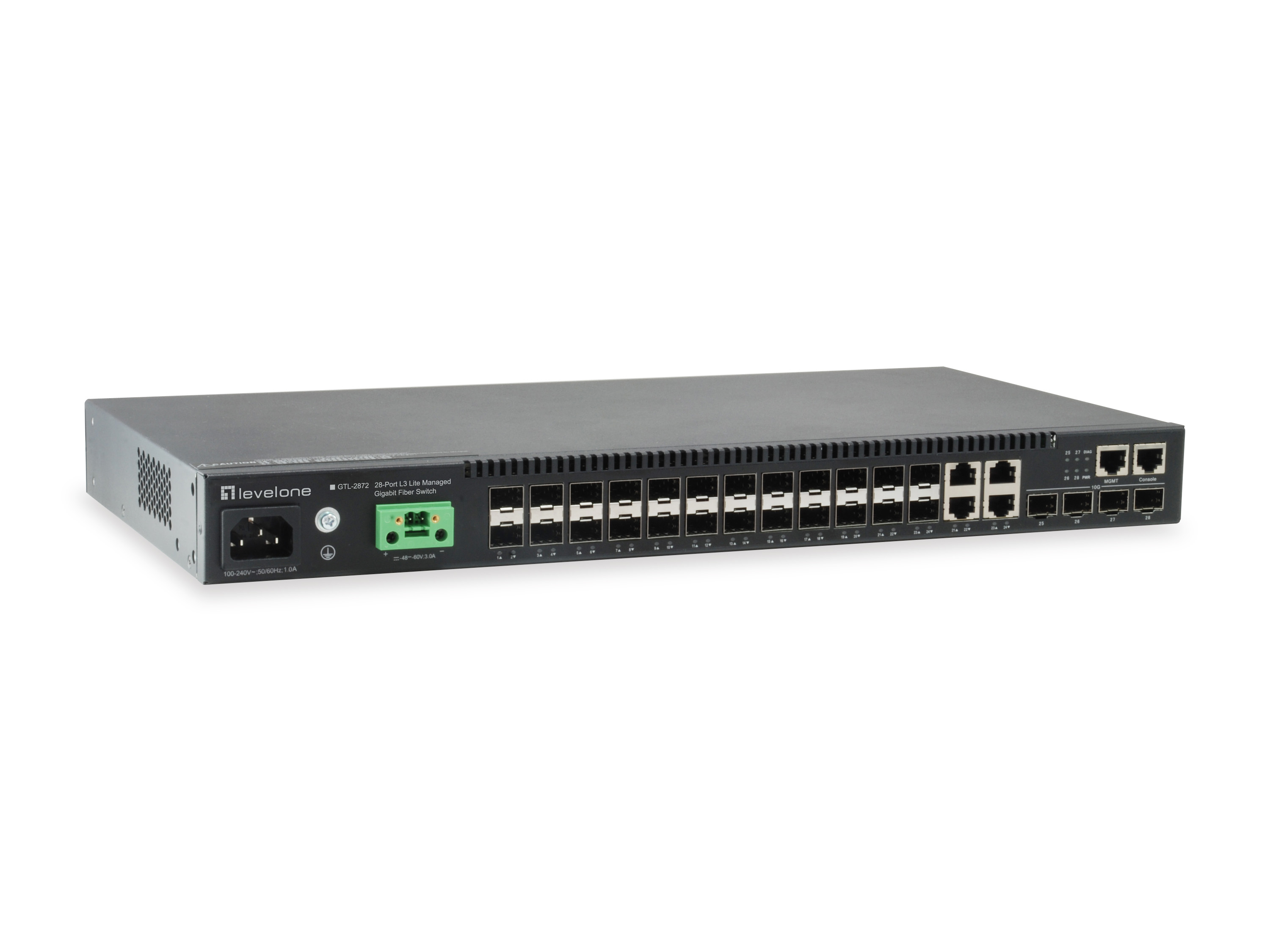 Image of LevelOne KILBY 28-Port L3 Lite Managed Gigabit Fiber Switch, 4 x...