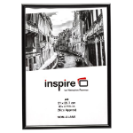 Photo Album Co A4 Certificate Frame Plastic Black - A4MARBLK-NG