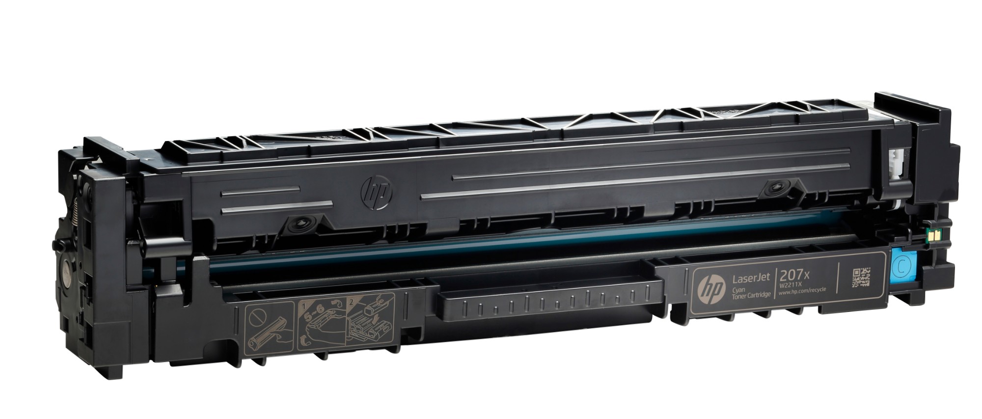HP W2211X/207X Toner cartridge cyan high-capacity, 2.45K pages ISO/IEC 19752 for HP M 283