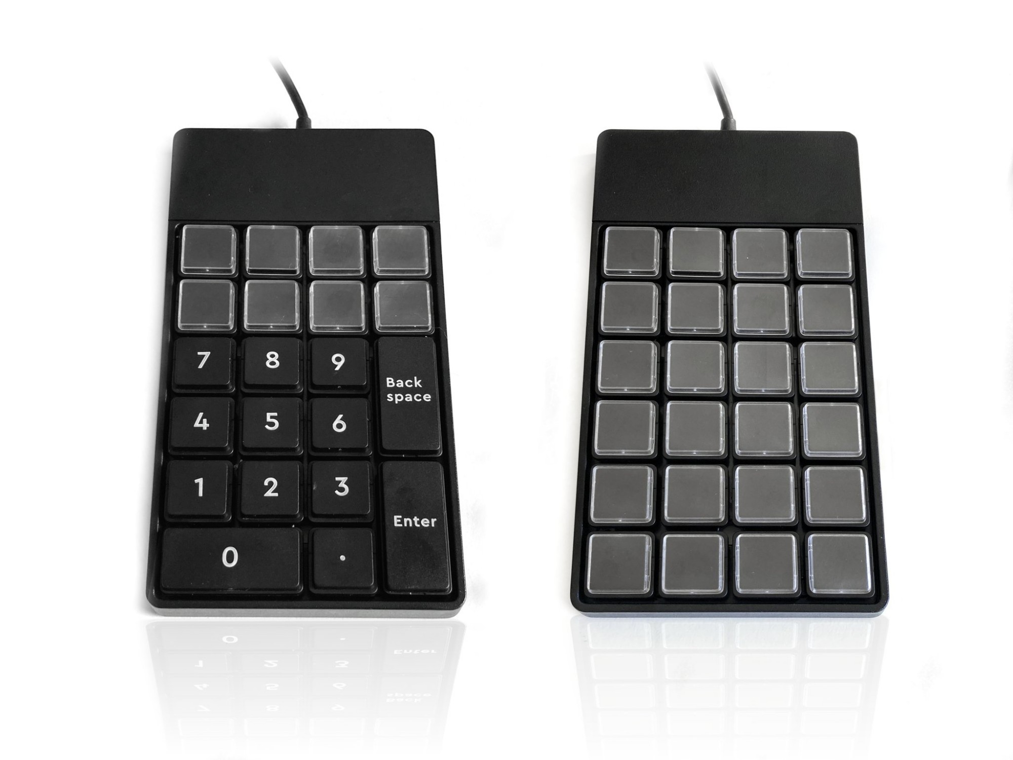 Ceratech Accuratus S24B - Slim-line Professional & Durable Fully Customisable USB Keypad with 24 Programmable Keys. Includes standard keypad buttons and blanks