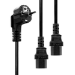Microconnect PE011318 power cable Black 1.8 m Power plug type E+F 2 x C13 coupler