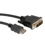 ROLINE DVI Cable, DVI (18+1) - HDMI, M/M 10 m
