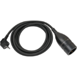 Brennenstuhl 1161830030 electriciteitssnoer Zwart 5 m Netstekker type E+F Barrel type N