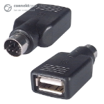 CONNEkT Gear PS/2 to USB Adapter PS/2 Male to USB Type A Male