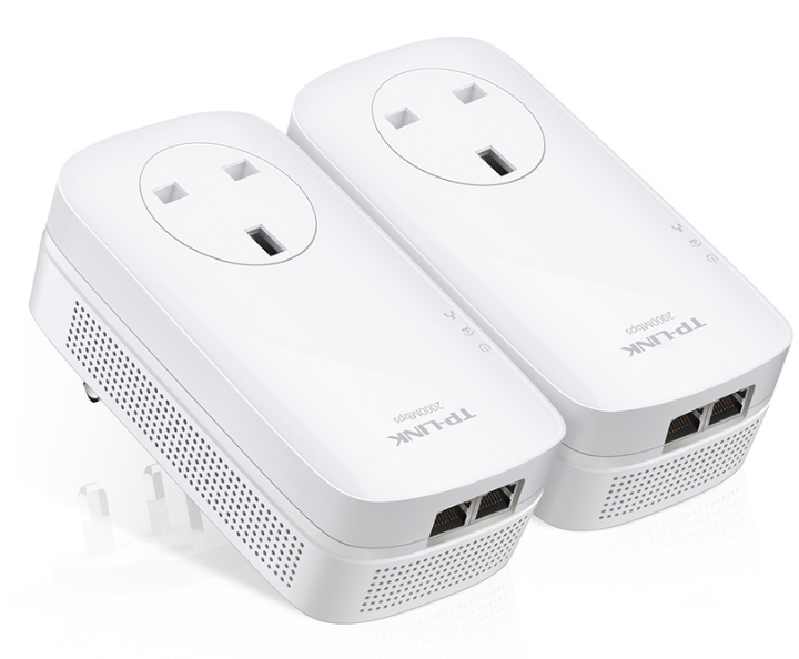 Image of TP-Link AV2000 2-Port Gigabit Passthrough Powerline Starter Kit