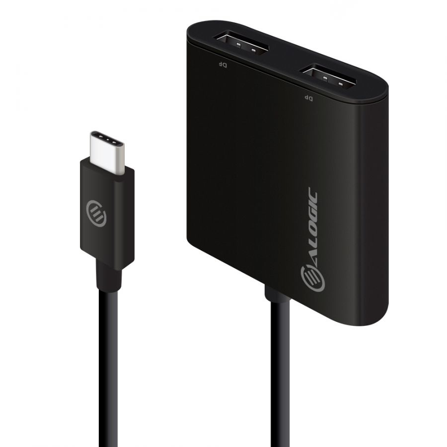 Image of ALOGIC USB-C to Dual DisplayPort 2.0 Adapter-4K-30Hz