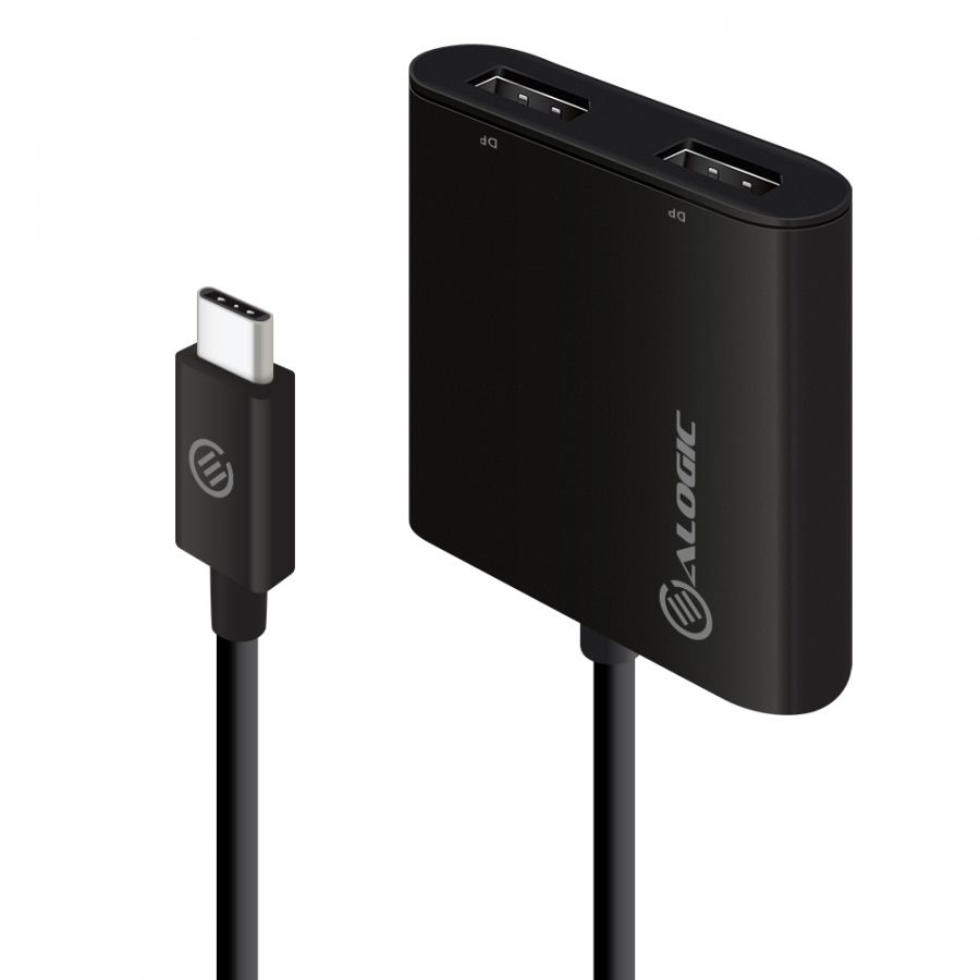 Photos - Card Reader / USB Hub ALOGIC USB-C to Dual DisplayPort 2.0 Adapter-4K-30Hz UC2DP-ADP 