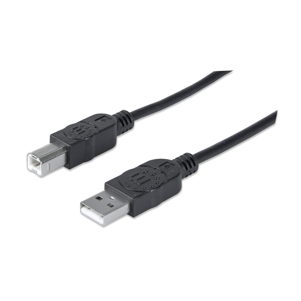 Photos - Cable (video, audio, USB) MANHATTAN USB-A to USB-B Cable, 1.8m, Male to Male, Black, 480 Mbps (U 333 
