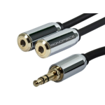 Monoprice 10145 audio cable 5.98" (0.152 m) 3.5mm 2 x 3.5mm Black