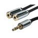 Monoprice 10145 audio cable 5.98" (0.152 m) 3.5mm 2 x 3.5mm Black
