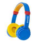 Moki Play Safe Headphones Wired & Wireless Head-band Music Bluetooth Blue, Yellow