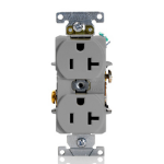Leviton 5362-GYS socket-outlet NEMA 5-20R Gray