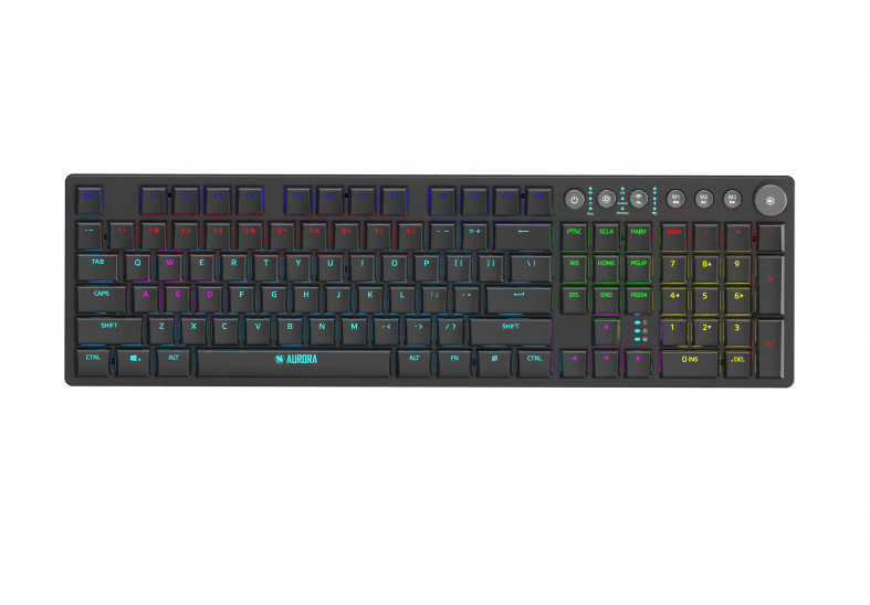 iBox AURORA K-6 keyboard Universal RF Wireless + Bluetooth QWERTY English Black