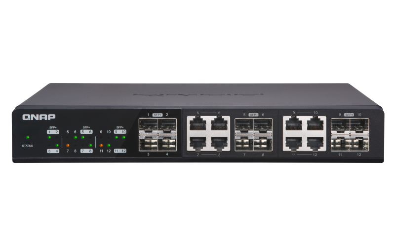 QNAP QSW-1208-8C network switch Unmanaged None Black