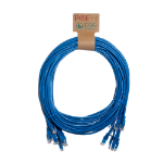 Cablenet 0.5m Cat6 RJ45 Blue U/UTP PVC 24AWG Flush Moulded Booted Patch Lead (PK10)