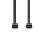 Nedis CCGP66040BK10 USB cable USB4 Gen 3x2 1 m USB C Black