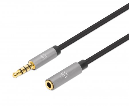 Image of Manhattan Stereo Audio 3.5mm Extension Cable, 3m, Male/Female,...