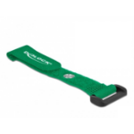 DeLOCK Hook-and-loop cable tie with Loop and Fastening Eyelet L 150 x W 20 mm green 5 pieces
