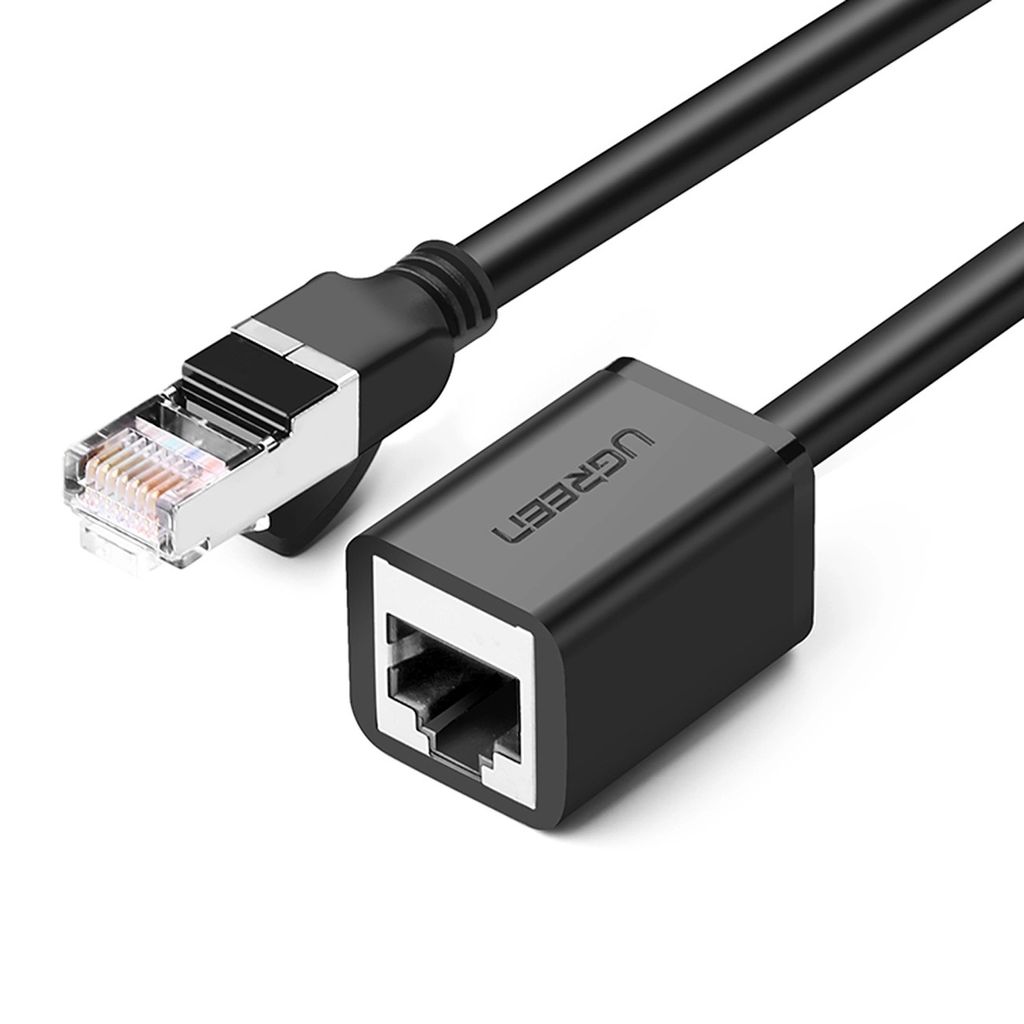 136247 UGREEN Internet/Ethernet Patchcord RJ45 F/UTP Cat6 extension network cable, 1000Mbps, 1m - Black