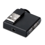 Microconnect MC-USB2.0HUB4P gränssnittshubbar USB 2.0 400 Mbit/s Svart