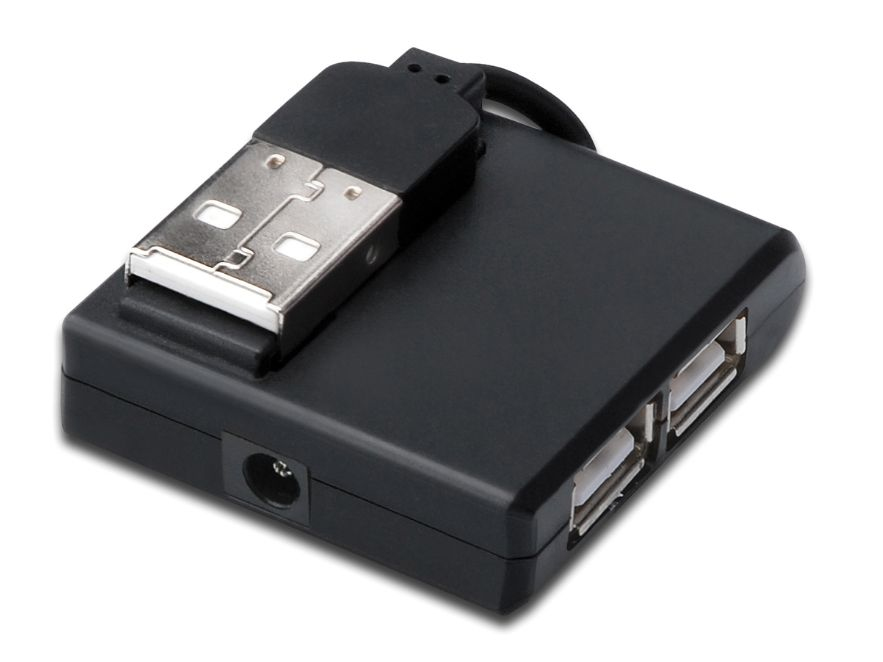 Image of Microconnect MC-USB2.0HUB4P interface hub USB 2.0 400 Mbit/s Black
