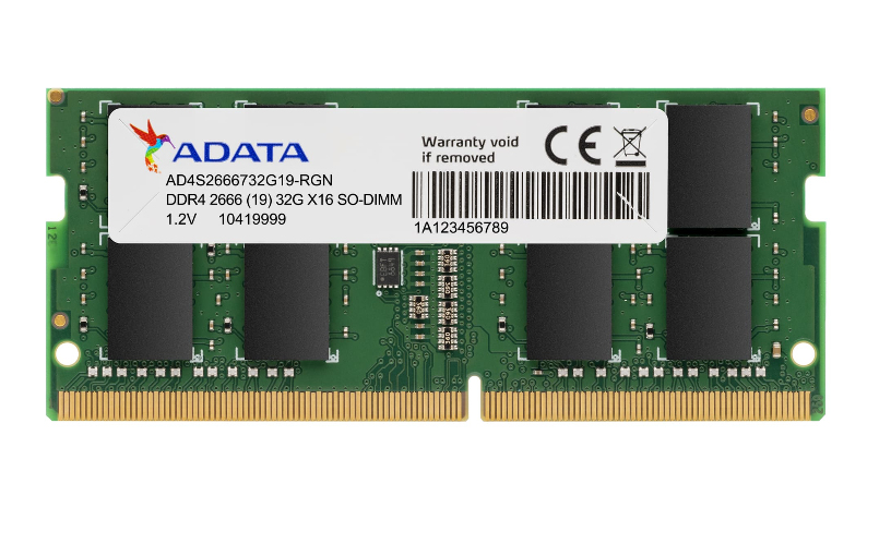 Image of ADATA AD4S26668G19-SGN memory module 8 GB DDR4 2666 MHz