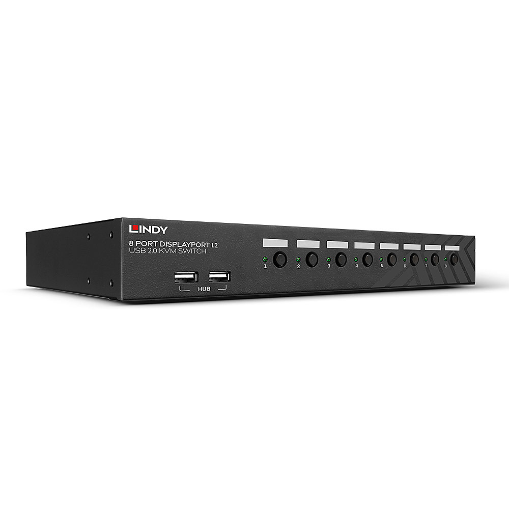 Image of Lindy 8 Port DisplayPort 1.2 & USB 2.0 KVM Switch