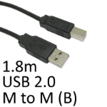 TARGET USB 2.0 A (M) to USB 2.0 B (M) 1.8m Black OEM Printer/Scanner Data Cable