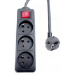 Microconnect MC-PSOO030150FRB power extension 1.5 m 3 AC outlet(s) Indoor Black