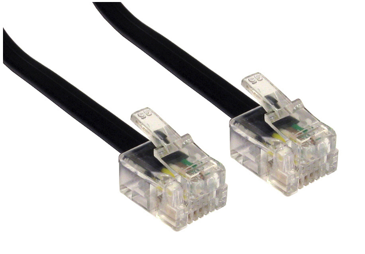 Cables Direct RJ-11, 2m Black