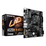 GIGABYTE A520M H ARGB Motherboard - Supports AMD Ryzen 5000 Series CPUs, up to 5100MHz DDR4 (OC), PCIe 3.0 x4 M.2, 1 GbE LAN, USB 3.2 Gen 1