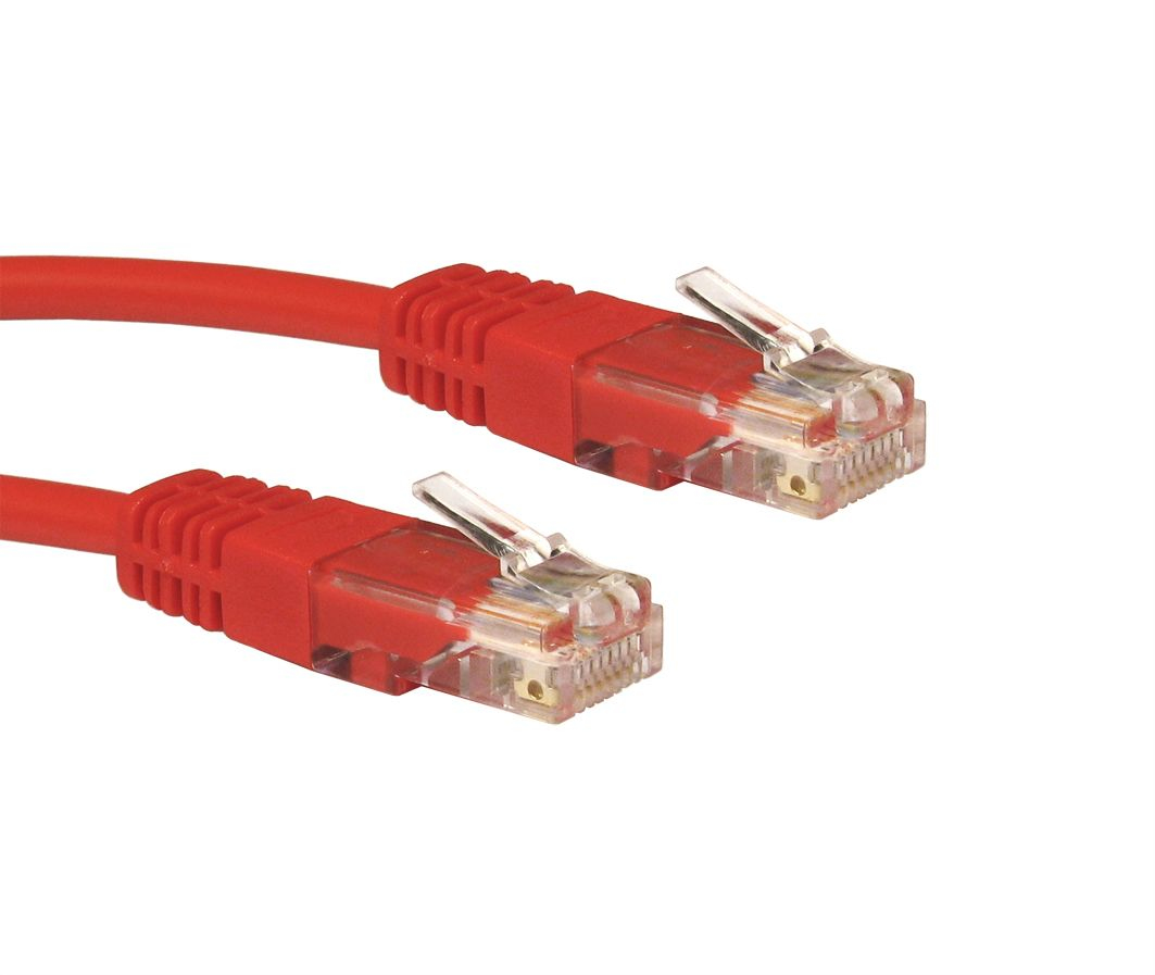 Cables Direct URT-600R networking cable Red 0.5 m Cat5e U/UTP (UTP)