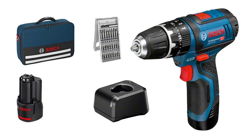Bosch GSB 12V-15 1300 RPM Black, Blue