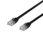 Deltaco TP-603S-FL networking cable Black 0.3 m Cat6 U/UTP (UTP)