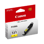 Canon 6511B001/CLI-551Y Ink cartridge yellow, 344 pages ISO/IEC 24711 130 Photos 7ml for Canon Pixma IP 8700/IX 6850/MG 5450/MG 6350/MX 725
