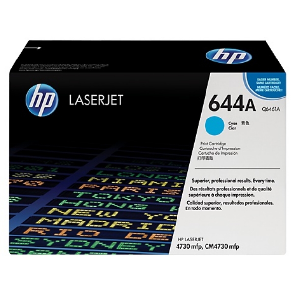 hp q6461a/644a toner cartridge cyan, 12k pages/5% for hp color...