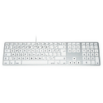 Matias UK Mac Large Legend Black on White Wired Aluminum Keyboard