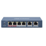 Hikvision DS-3E0106HP-E netwerk-switch Unmanaged Fast Ethernet (10/100) Power over Ethernet (PoE) Blauw